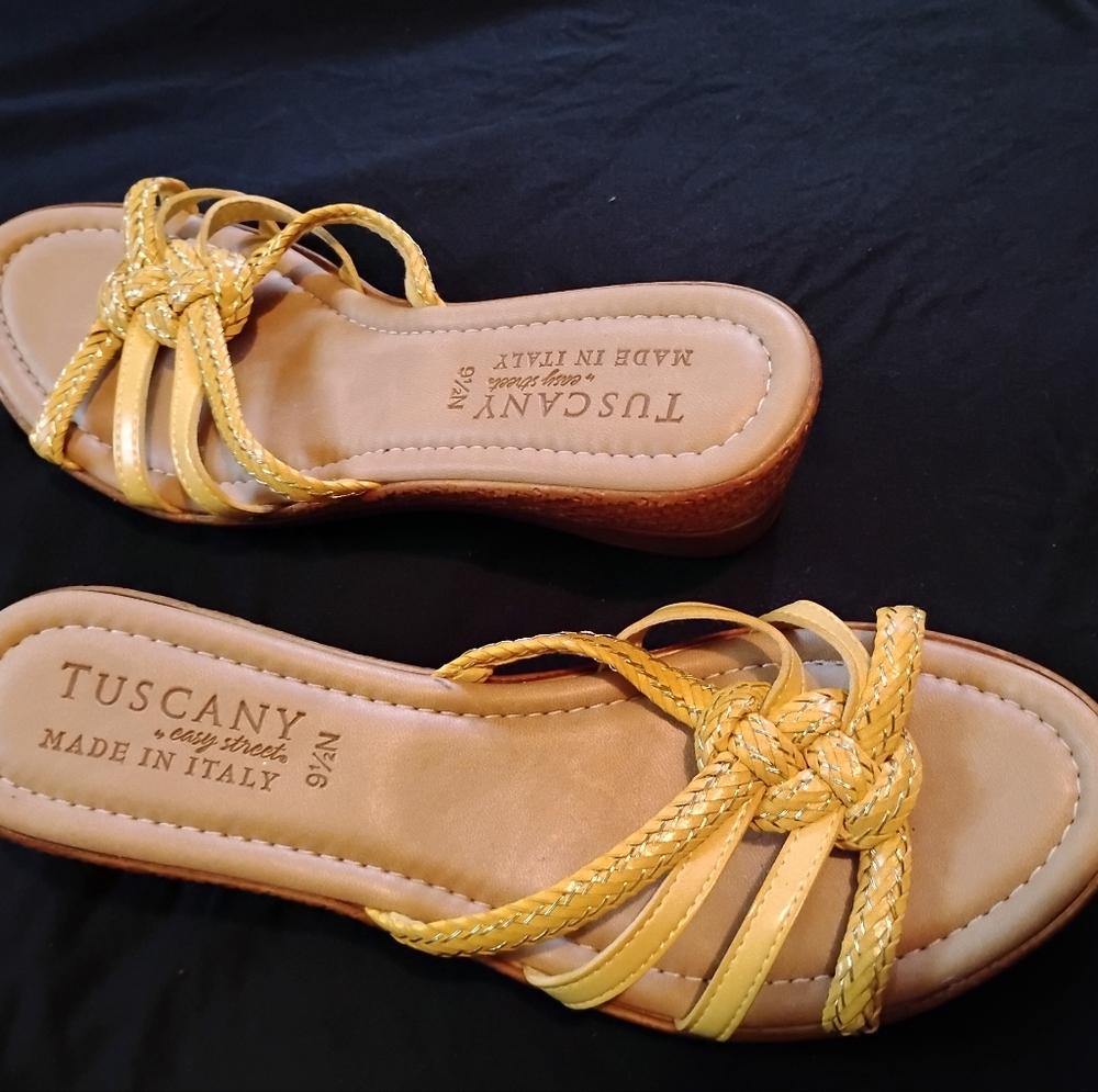 Easy Street Yellow Women's Sandals